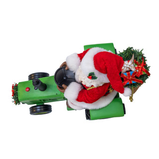 Thumbnail 5: John Deere Kurt Adler 13.7 in. John Deere Santa On Tractor Table Piece 