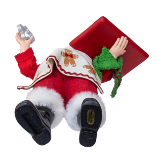Thumbnail 3: Kurt Adler Fabriché Gingerbread Chef Santa With Decorated Gingerbread 