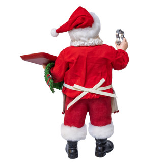 Thumbnail 6: Kurt Adler Fabriché Gingerbread Chef Santa With Decorated Gingerbread 