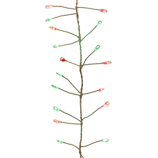 Thumbnail 3: Kurt Adler 240L Red & Green Twinkle LED Silver Wire Cluster Garland 