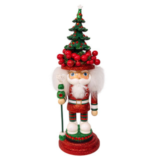 Thumbnail 1: Kurt Adler Hollywood Nutcrackers With Berry & Pine Tree Nutcracker 