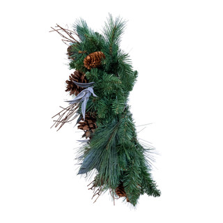 Thumbnail 5: Kurt Adler Kurt Adler 24 in. Natural Pine Cone Wreath 