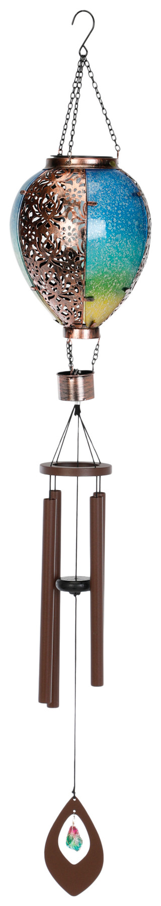 Thumbnail 1: SUNSET VISTA DESIGNS 38 In Glass Air Balloon Wind Chime 