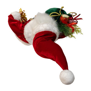 Thumbnail 3: Kurt Adler Kurt Adler 18 in.  Kringles Red Velvet Santa with Bag 
