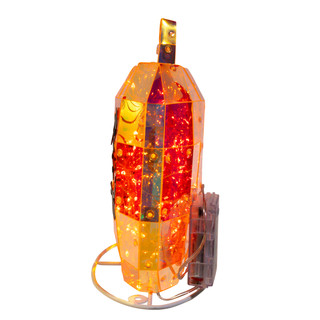 Thumbnail 2: Kurt Adler Magical Iridescence 10.7 in. Holographic Jack-O-Lantern 