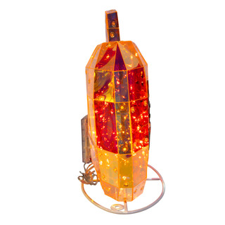 Thumbnail 3: Kurt Adler Magical Iridescence 10.7 in. Holographic Jack-O-Lantern 