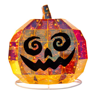 Thumbnail 1: Kurt Adler Magical Iridescence 10.7 in. Holographic Jack-O-Lantern 