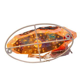 Thumbnail 7: Kurt Adler Magical Iridescence 10.7 in. Holographic Jack-O-Lantern 