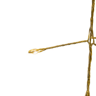 Thumbnail 6: Kurt Adler 240L Warm White Twinkle Micro LED Gold Wire Cluster Garland 