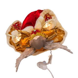 Thumbnail 2: Kurt Adler 16" UL 10-Light Holiday Diamonds Angel Tree Topper 
