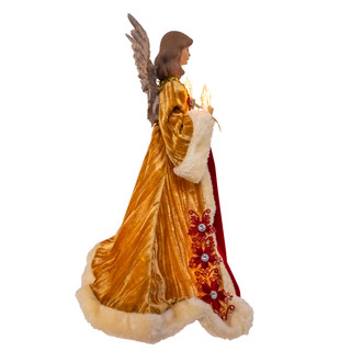 Thumbnail 3: Kurt Adler 16" UL 10-Light Holiday Diamonds Angel Tree Topper 