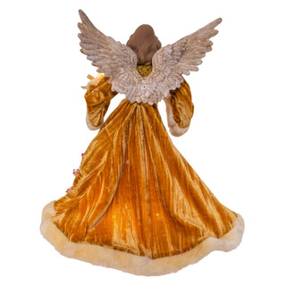 Thumbnail 4: Kurt Adler 16" UL 10-Light Holiday Diamonds Angel Tree Topper 