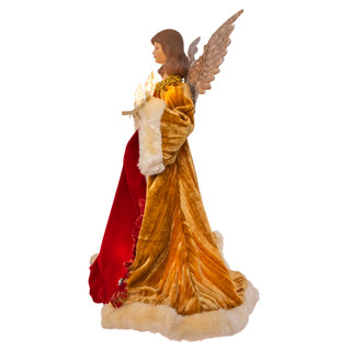 Thumbnail 8: Kurt Adler 16" UL 10-Light Holiday Diamonds Angel Tree Topper 