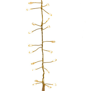 Thumbnail 3: Kurt Adler 300L Warm White Twinkle Gold Wire Cluster Garland 