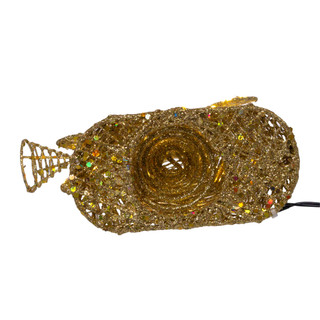 Thumbnail 7: Kurt Adler 12 in. Warm White Twinkle LED Gold Angel Tree Topper 