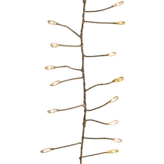 Thumbnail 2: Kurt Adler 240L Warm White Micro LED Silver Wire Cluster Garland 