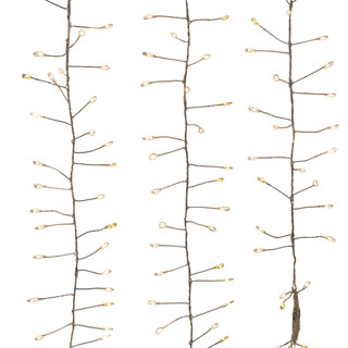 Thumbnail 1: Kurt Adler 240L Warm White Micro LED Silver Wire Cluster Garland 