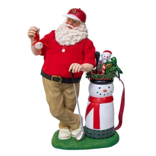 Thumbnail 1: Kurt Adler Kurt Adler 10.5 in. Fabriché Golf Santa 