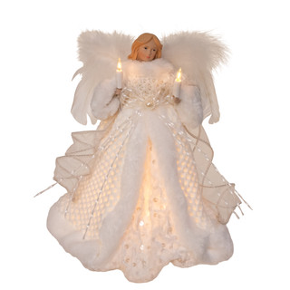 Thumbnail 1: Kurt Adler Kurt Adler 10" 10L White Angel Tree Topper 