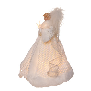 Thumbnail 3: Kurt Adler Kurt Adler 10" 10L White Angel Tree Topper 