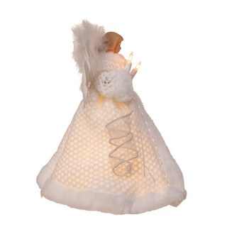 Thumbnail 7: Kurt Adler Kurt Adler 10" 10L White Angel Tree Topper 