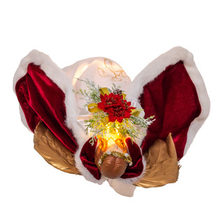 Thumbnail 6: Kurt Adler  16" UL 10-Light Ruby Pomegranate Angel Tree Topper 