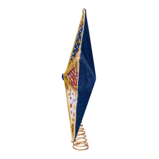 Thumbnail 3: Kurt Adler 13.5 in. Red, White & Blue 5-Point Star Tree Topper 
