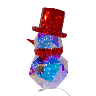 Thumbnail 2: Kurt Adler Kurt Adler 16.1" Superbright LED Lighted Holographic Snowman 