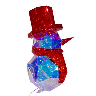 Thumbnail 4: Kurt Adler Kurt Adler 16.1" Superbright LED Lighted Holographic Snowman 
