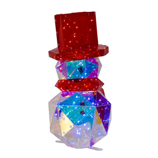 Thumbnail 8: Kurt Adler Kurt Adler 16.1" Superbright LED Lighted Holographic Snowman 