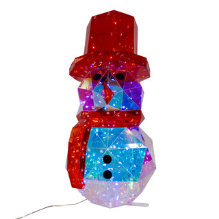 Thumbnail 1: Kurt Adler Kurt Adler 16.1" Superbright LED Lighted Holographic Snowman 