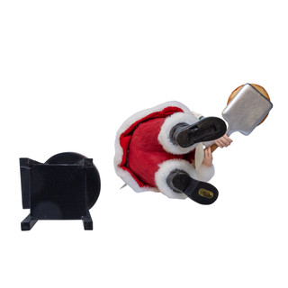 Thumbnail 4: Kurt Adler 10.5 in.  Fabriché Baking Pizza Chef Santa, 2-Piece Set 