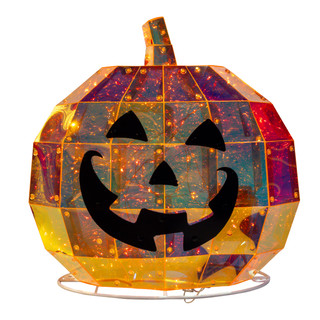 Thumbnail 1: Kurt Adler Kurt Adler Magical Iridescence Holographic Jack-O-Lantern 