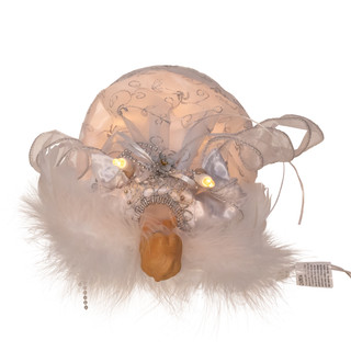 Thumbnail 6: Kurt Adler Kurt Adler 10" 10L Silver Angel Tree Topper 