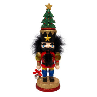 Thumbnail 1: Kurt Adler  Hollywood Nutcrackers Traditional Nutcracker With Tree Hat 