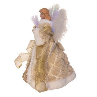Thumbnail 2: Kurt Adler 12 in. Fiber Optic LED Angel Tree Topper 