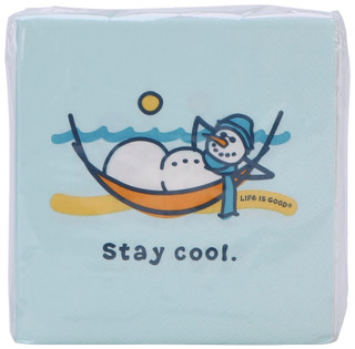 Thumbnail 1: Life is Good 40 Pk Stay Cool Snowman Christmas Cocktail Napkins 