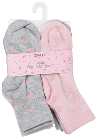 Thumbnail 1: Capelli New York Girls 8 Pk Quarter Socks 