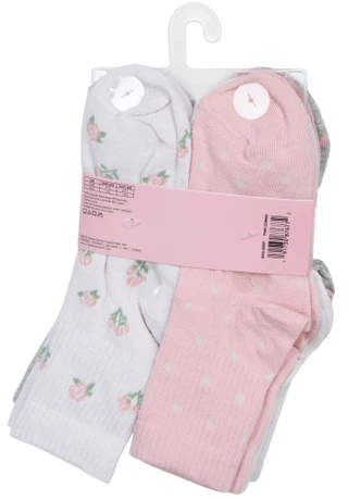 Thumbnail 2: Capelli New York Girls 8 Pk Quarter Socks 