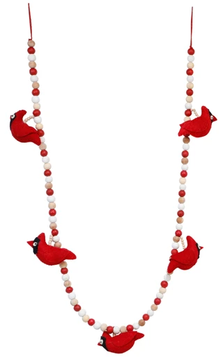 Thumbnail 1: Magical Season 72 In Christmas Cardinal Garland Decor  