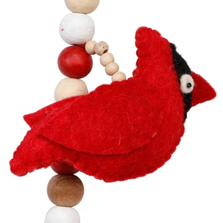 Thumbnail 2: Magical Season 72 In Christmas Cardinal Garland Decor  
