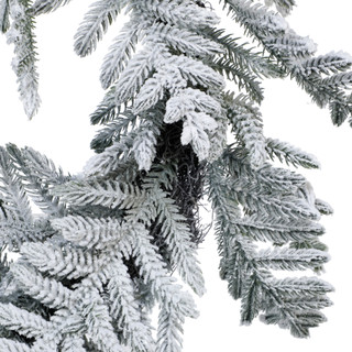 Thumbnail 2: Supreme Silk 22 In Snow Pine Christmas Wreath  
