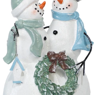 Thumbnail 2: Magical Season 15.5 Polyresin Snowman Family Christmas Decor  