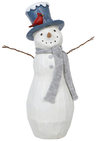Thumbnail 1: Magical Season 14 In Christmas Snowman w/ Cardinal Figurine  