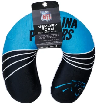 Thumbnail 1: National Football League  Carolina Panthers Memory Foam Relaxation Neck Pillow 