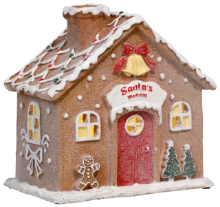 Thumbnail 1: Magical Season 6 in LED Christmas Gingerbread House Accent 