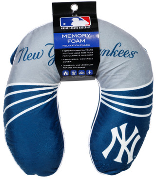Thumbnail 1: Major League Baseball New York Yankees Memory Foam Relaxation Neck Pillow 