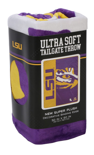Thumbnail 1: LSU Tigers 50x60 LSU Tigers Ultra Soft Tailgate Throw  
