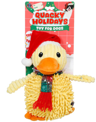 Thumbnail 1: Bow Wow Pet Christmas Quacky Duck Dog Toy  