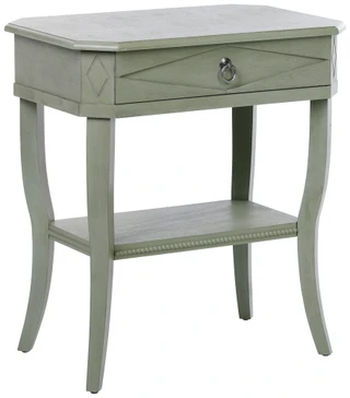 Thumbnail 1: XIAMEN HOME & NATURE 23x26 Wooden Accent Table w/ Drawer 